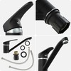 gospo Kitchen Faucet Black Faucet Single Lever Mixer Tap for