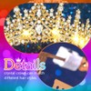 Urieo Light up Queen Crown LED Rhinestone Tiaras with Comb