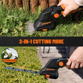 GS03C 7.2V Cordless Grass Shear, Electric Grass Shear w/Telescopic Handle Set and Wheels, 80 MIN Fast Charge, Three-Position Adjustable Handle, Portable Electric Grass Cutter for Grass Cutting