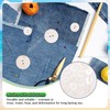 50Pcs Mother of Pearl Buttons 10mm White Genuine 2 Holes
