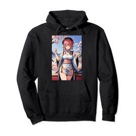 Cartoon Anime Manga Female Character Pullover Hoodie