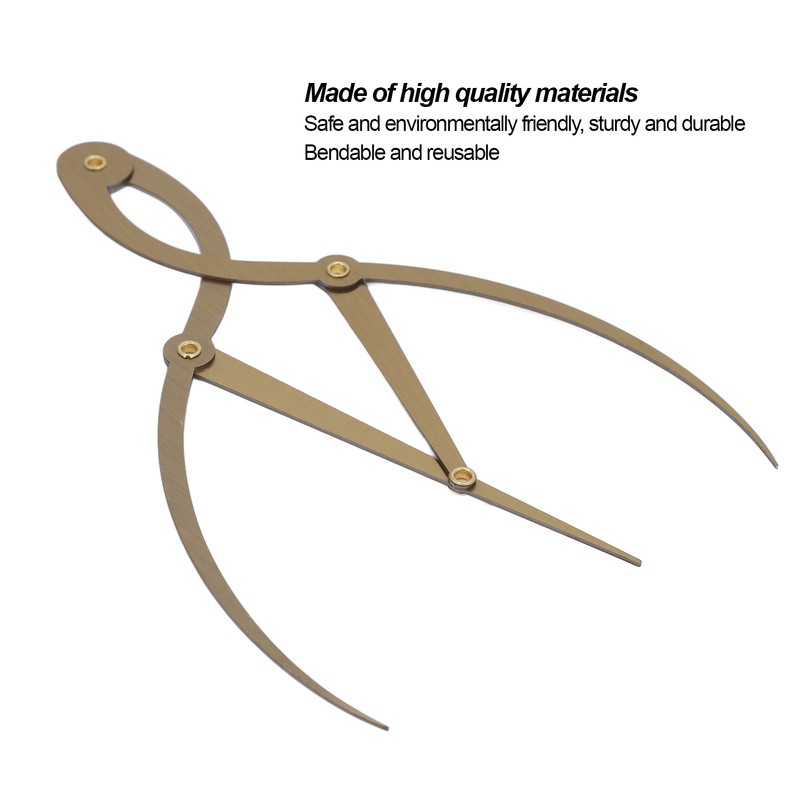 Eyebrow Ruler Multifunctional Stainless Steel 3 Point Positioning Ruler for