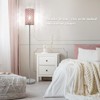 Crystal Floor Lamp for Bedroom, Silver Floor Lamp with Pink