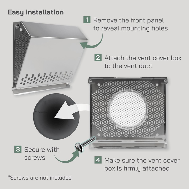 Vent Systems 4" Inch Air Supply Vent Cover with Rubber