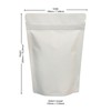 RIGHTPAK White Matt Stand Up Pouches 25 Pieces 19cm x