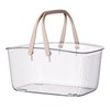 Clear Shower Storage Basket with Handle Drainage Holes Lightweight Shower