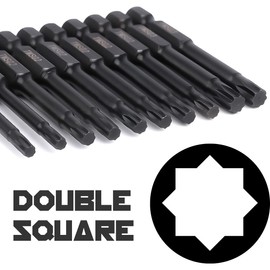 Narwhal 8 Point Star Bit Set for Trailers (24 Pack Double Square - CR-MO Steel) 8 Point Torx Bits in The Following Sizes #1 x6, #2 x12, and #3 x6 for Trailers, RVs, and More