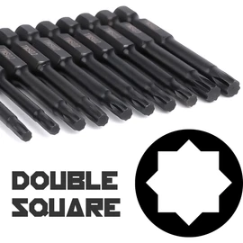 Narwhal 8 Point Star Bit Set for Trailers (24 Pack Double Square - CR-MO Steel) 8 Point Torx Bits in The Following Sizes #1 x6, #2 x12, and #3 x6 for Trailers, RVs, and More