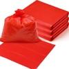 Feifeiya 50 Pack Biohazard Waste Bags 30 Gallon Red Trash