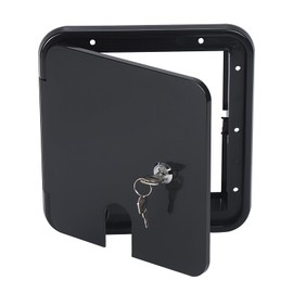 RV Trailer Electric Power Cord Cable Door Compartment Lock with 2 Keys Black W 7.99 inch, H 8.39 inch