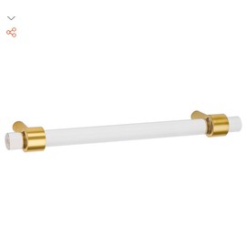 Alno A860-8 Contemporary 8" Center to Center Clear Acrylic Bar - Brass