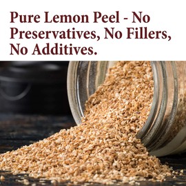 The Spice Way Lemon Peel - Granules | 4 oz | zest and rind without any preservatives. Great for cooking, baking and tea.