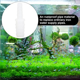 10pcs Plastic Hose Fitting,pp Tube Connector Barb Reducer Joint Straight Through Set Kit,Connector Adapter,Converter with Thread for Fish Tank, Air Line, Garden Irrigation(6-10mm Conversion Head)