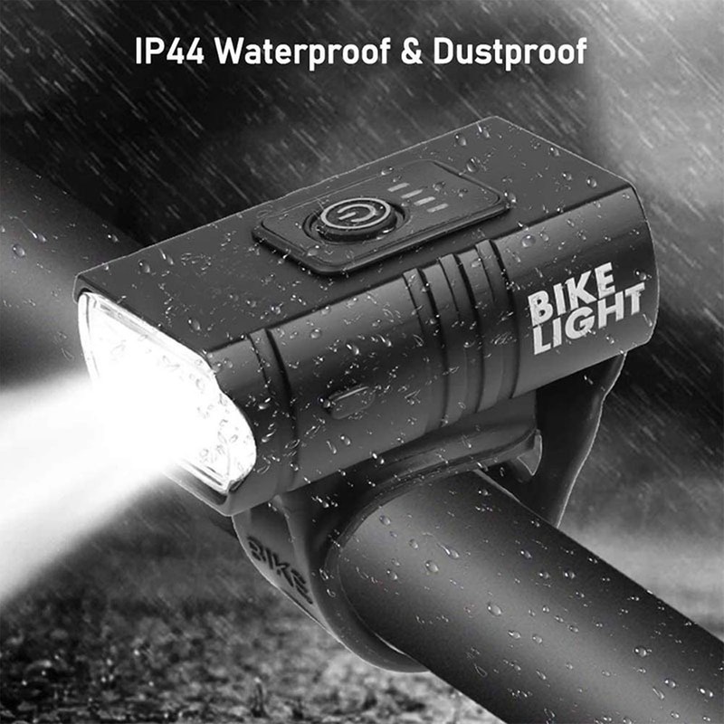 Bicycle Front Back Light USB Rechargable Bike Lamp Set Adjustable