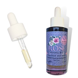 AMNA NATURAL BEAUTY Organic Rose Oil | 100% Pure Infused Rose Oil for Face, Skin & Hair | Rose Oil Infused With Grapeseed Oil | Filtered & Natural Anti-Aging Moisturizer