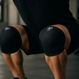 Overload Fitness Knee Sleeves – 7mm Neoprene Compression for Weightlifting, Powerlifting & CrossFit | Joint Support & Stability for Squats, Deadlifts & Gym Training (Large)