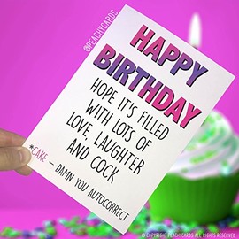 Funny Birthday Cards Happy Birthday Funny Card Novelty Cards Joke Card Greeting Card Friends Offensive Birthday Card Friend's Birthday PC234