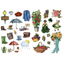 Seasonstorm Vintage Garden Aesthetic Happy Planner Diary Journal Stationery Scrapbooking Stickers Travel Art Supplies