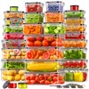 KEMETHY 60 Pcs Large Food Storage Containers with Lids Airtight,