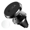 Soporte Magnético Universal para Auto Negro 1HORA,Compatible iPhoneSamsungMotorolaAndroid,Incluye Placa,Se Fija
