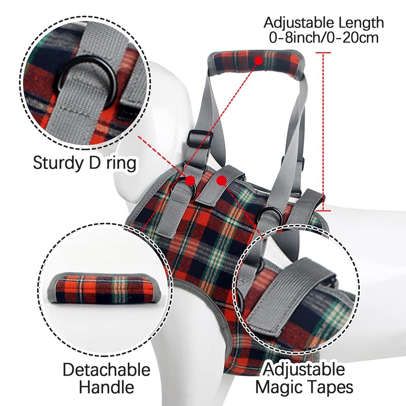 ROZKITCH Dog Lift Harness, Grid Pet Chest Support Aid Veterinarian