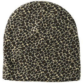 A D One AD-1106 Beanie, Leopard Print