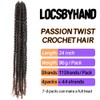 LOCSBYHAND 24 Inch Long Pre-looped/twisted Passion Twist Crochet Hair 4