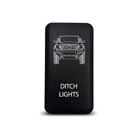 CH4X4 Push Switch for Toyota Tacoma 12V 3Amp - Ditch Lights Symbol - Blue LED