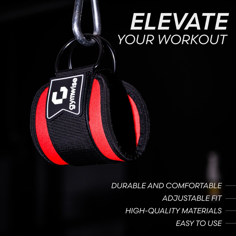 Gymwise Ankle Straps for Cable Machines - Perfect for Kickbacks,