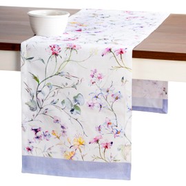 Maison d' Hermine Table Runner 100% Cotton 14.50 Inch x 108 Inch Tablerunner, Decorative Easter Table Runners for Dining, Buffet Parties & Camping, Summer Floral (Single Layer) - Spring/Summer
