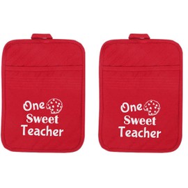 Teacher Gift for Women, Appreciation Week, Thank You Present Potholder, One Smart Cookie Oven Mitt, Set of 2 (One Sweet Teacher)