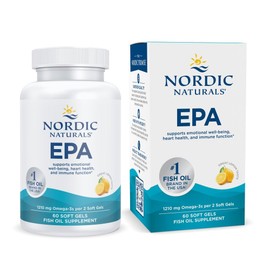 Nordic Naturals EPA Sabor Limón 1210 mg de Omega 3 por Porción Fórmula de Alta Intensidad de EPA y DHA 60 Cápsulas Blandas 30 Porciones Suplemento Alimenticio Aceite de Pescado No GMO para Adultos