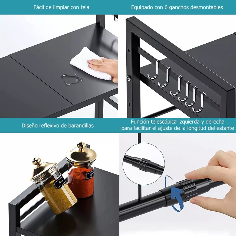 Gmdr Estante Extensible Para Horno De Microondas De 2 Niveles