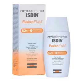 Protector Solar Isdin Fusion Fluid FPS 50 50ml – Ultra Ligero, Absorción Rápida y Protección Alta