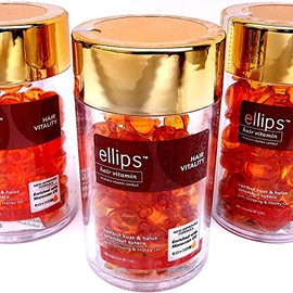 Ellipse Hair Vitamin Brown Bottle (50 Capsules) x 3 Piece Set
