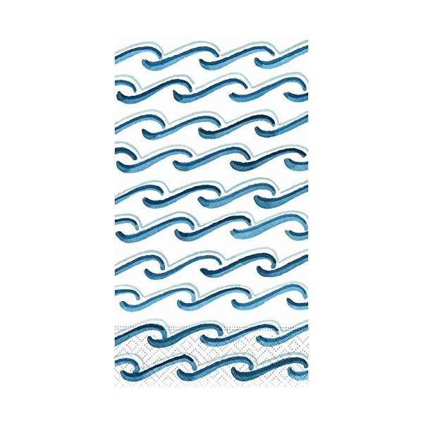 Design Design Toallas de mano para baño, toallas de invitados, servilletas de papel desechables, toallas de punta de los dedos, toallas de color azul, decoración de playa, 20,32 x 11,43 cm, paquete de 30
