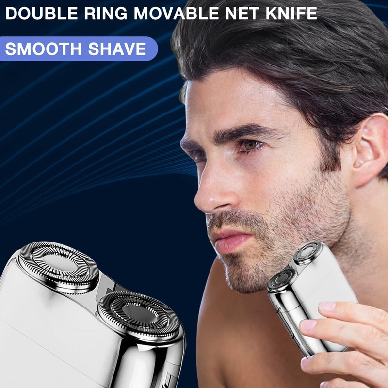Psycat Mini Dual-Head Electric Shaver, Dual Head Shaver, 2025 Upgrade,