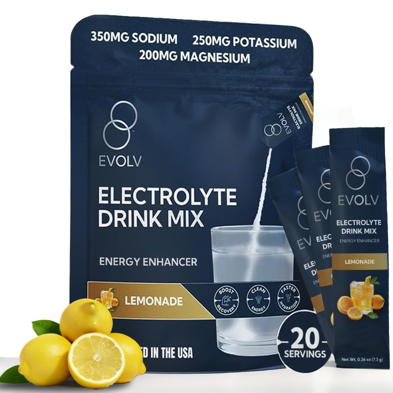 EVOLV Sobres de electrolitos en polvo sobres de electrolitos con