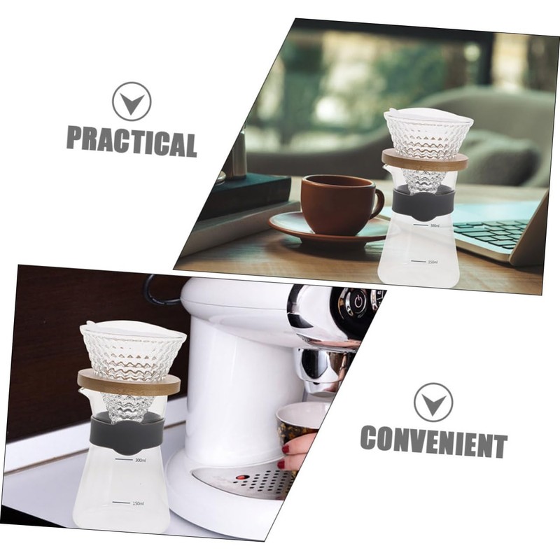 KICHOUSE 100Pcs Coffee Cone Filters Cone Shaped Paper Filters for