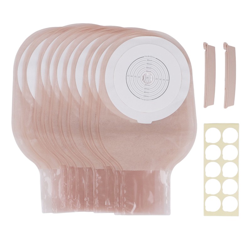 10pcs Colostomy Bags Leak Proof Safe Comfortable Portable Ostomy Pouch