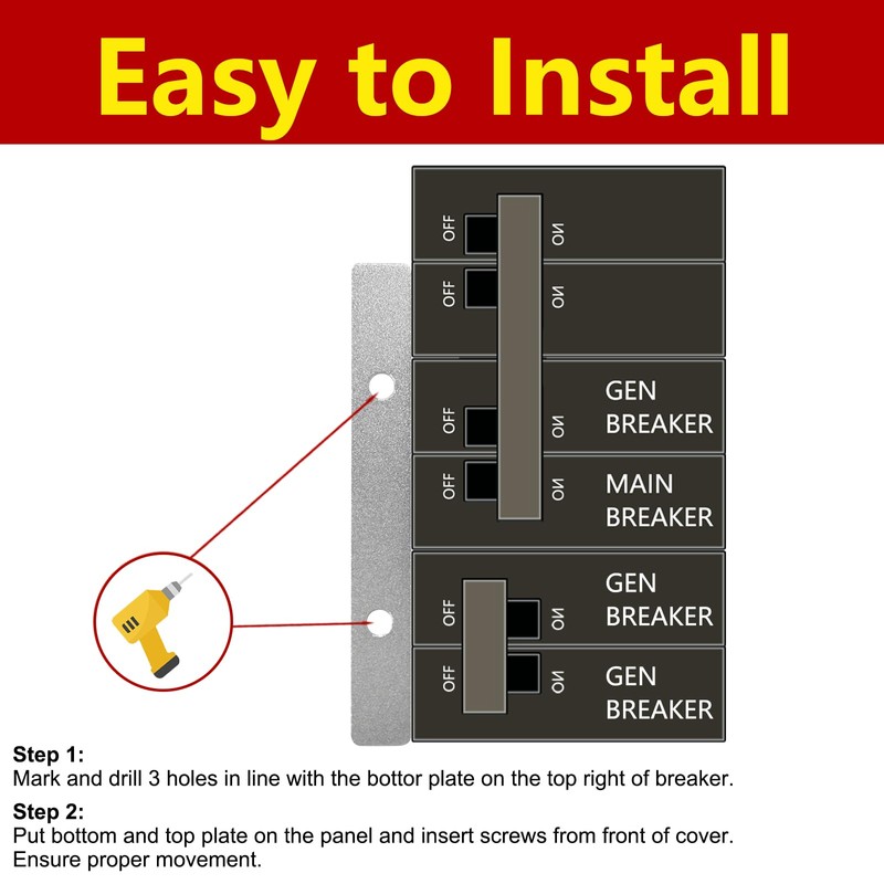 Generator Interlock Kit Compatible with Square D Generator Interlock Kit