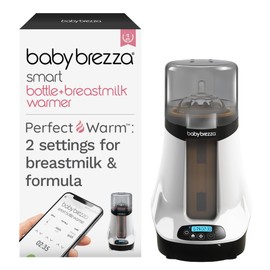 Baby Brezza Smart Baby Bottle Warmer, Breastmilk Warmer + Defroster – Free App - Only Brand with Different Temperatures for Breastmilk + Formula - Universal Fit for All Bottles + Milk Bags