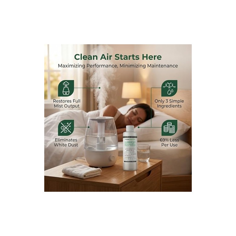 Think Crucial Humidifier Descaler – Effective White Dust Removal