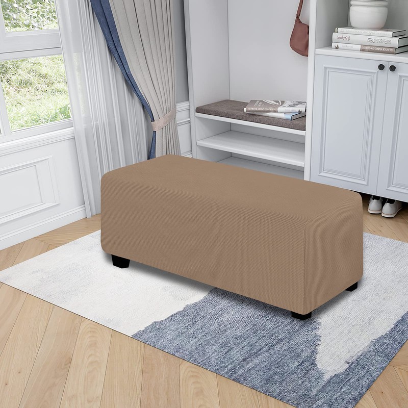 Easy-Going Funda otomana elástica fácil de Usar, Taburete de Almacenamiento