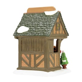 Department 56 Dickens Village Collection Ava's Plum Pudding Stand Lit Building- Hand Crafted Painted Porcelain Christmas Village Houses with Lights Home Decor Bakery Buildings, 7.88 Inch, Multicolor