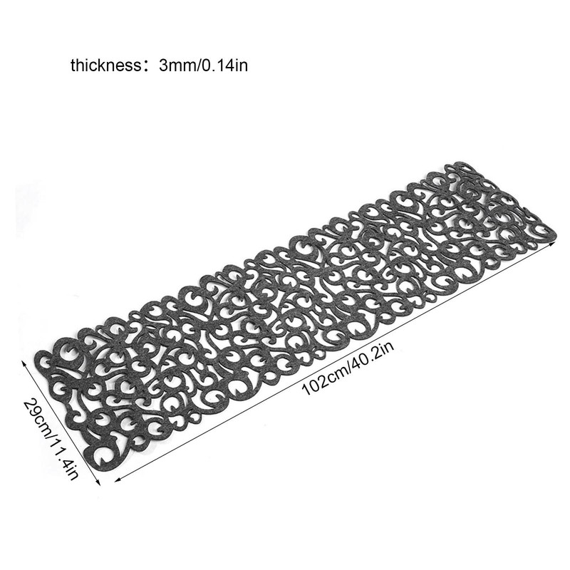 7 Colors Rectangle Hollow Felt Table Runner Tablecloth Mats Placemats