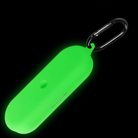 Geiomoo Silicone Case for Nothing Ear (Open), Protective Cover with Carabiner (Luminous Green)