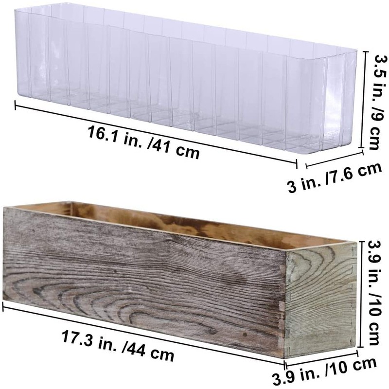 10 Pcs Plastic Planter Liners Clear Rectangular Plastic Liners for