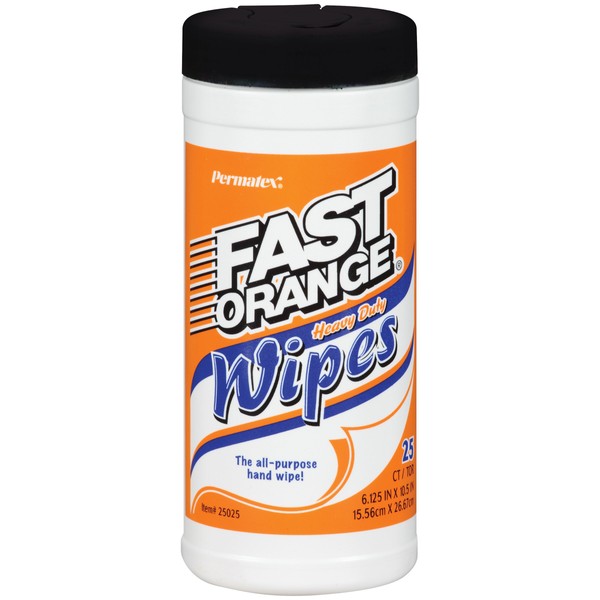 Permatex 25025 Permatex 25025 Fast Orange Hand Cleaner Wipes, 25-count Container