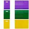 Plastic Goody Bags Green, Yellow & Purple, Bulk 150 Pieces